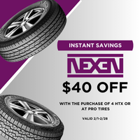 Instant Savings! - $40 Off (4) Nexen HTX & AT PRO Tires